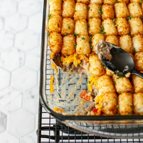 Dairy Free Tater Tot Casserole (Gluten Free) • The Fit Cookie
