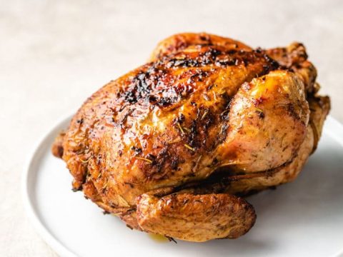 Image for Air Fryer Whole Chicken (easy, juicy, crispy skin!)