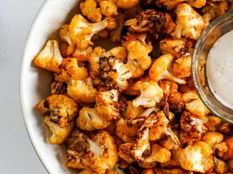 Image for Easy Air Fryer Cauliflower With Sweet + Spicy Glaze