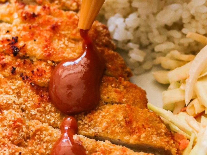 Image for Air Fryer Tonkatsu (Japanese Fried Pork Cutlet) - Paleo, Whole30, Keto