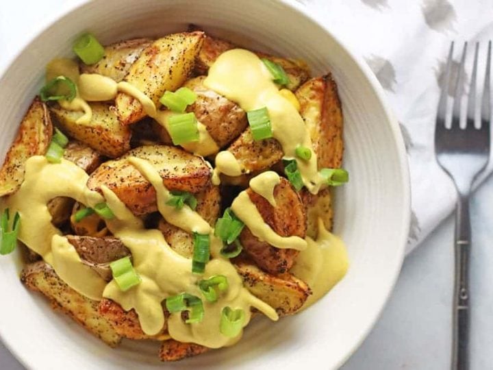 Image for Vegan Cheesy Potato Wedges in the Air Fryer