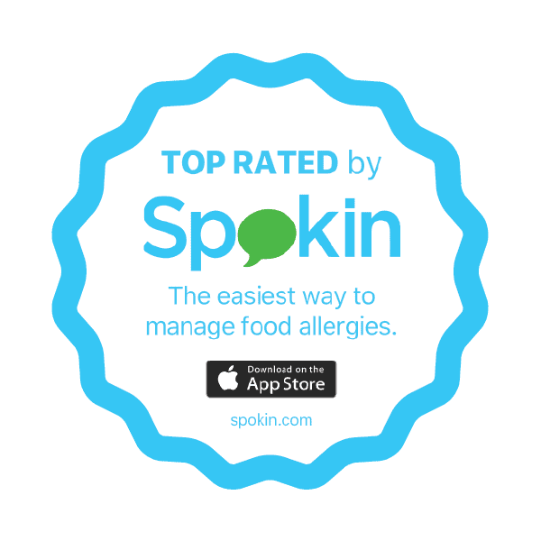 Sidebar badge image that says Top rated allergy blogger by Spokin.