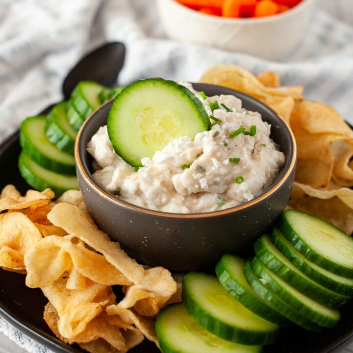 Dairy Free Creamy Feta Dip (Gluten Free) • The Fit Cookie