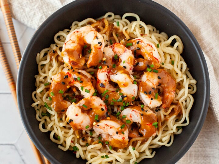 Image for Easy Sesame Noodles and Shrimp (Soy Free)