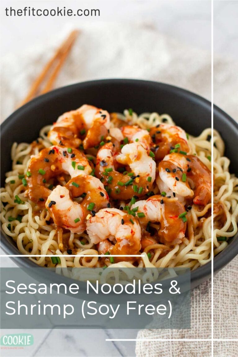 Easy Sesame Noodles and Shrimp (Soy Free) ??? The Fit Cookie