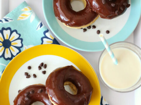 Image for Gluten-free Chocolate Frosted Donuts {Dairy-free}