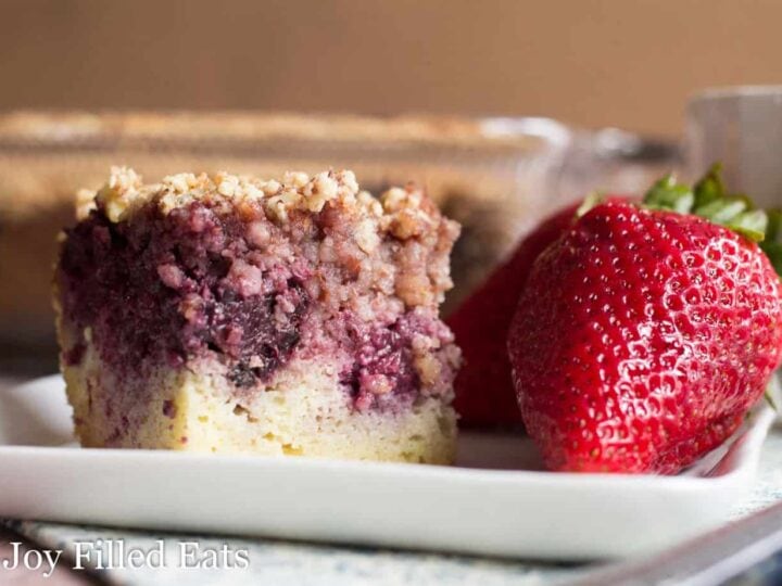 Image for Keto Blackberry Coffee Cake - Low Carb, Grain & Dairy Free, THM S