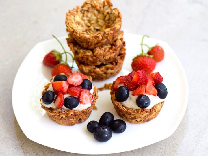 Image for Granola Cups with Banana Cream {Vegan, Gluten Free}
