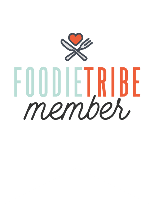 Sidebar badge image that says "Foodie Tribe Member". 