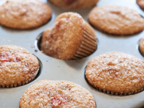 Image for Gluten Free Rhubarb Muffins with Cinnamon Sugar Topping