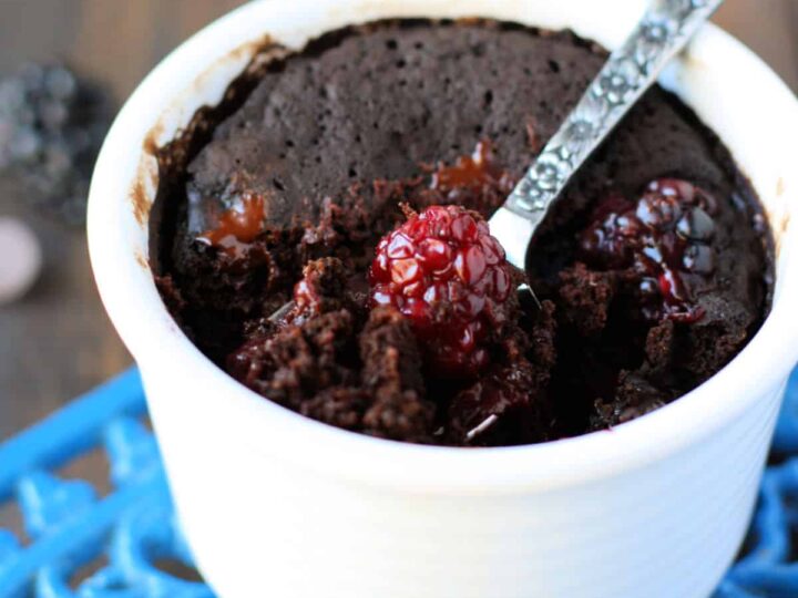 Image for Dark Chocolate Blackberry Mug Cake.