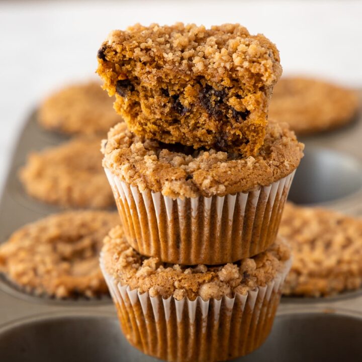 Gluten Free Chocolate Chip Pumpkin Muffins (Vegan) • The Fit Cookie