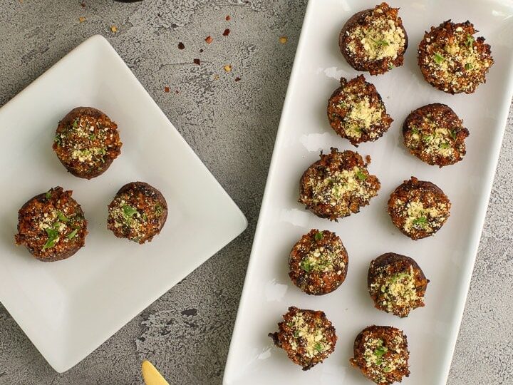 Image for Vegan Italian Stuffed Mushrooms - Whole Food Plant Based