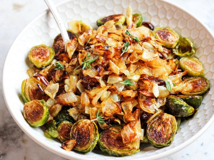 Image for Roasted Brussels Sprouts with Crispy Onions (Paleo, AIP, Keto)