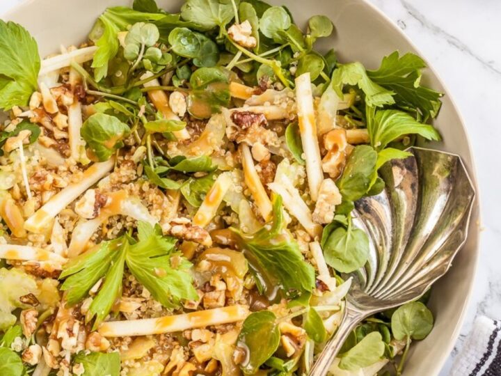Image for Celery & Apple Walnut Salad with Honey Miso Dressing