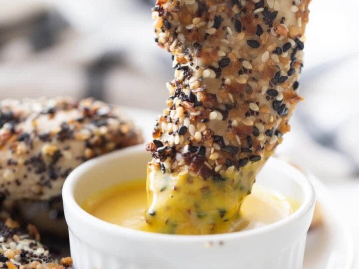 Image for Air Fryer Chicken Tenders with Everything Bagel Seasoning + Maple Mustard Sauce