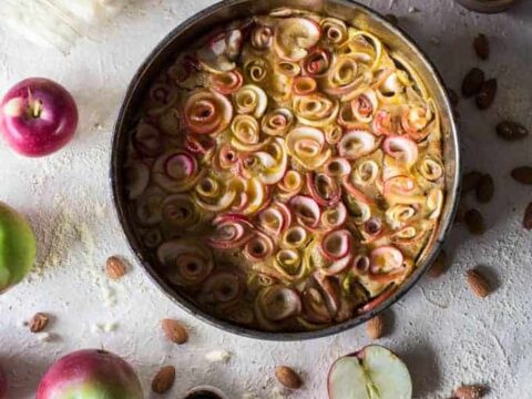 Image for Almond apple cake with apple roses