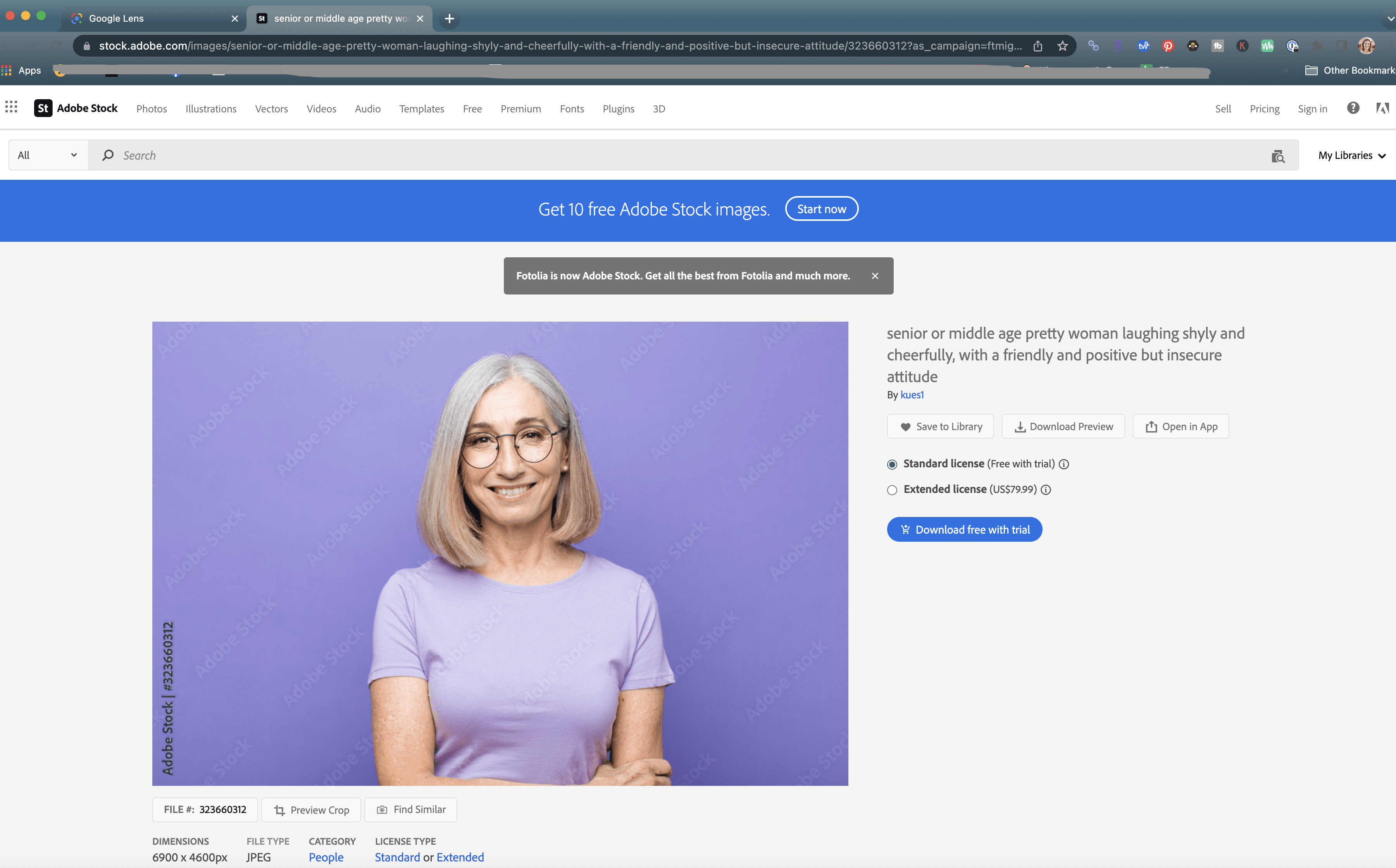 screenshot of adobe stock image website showing bleame customer service image. 