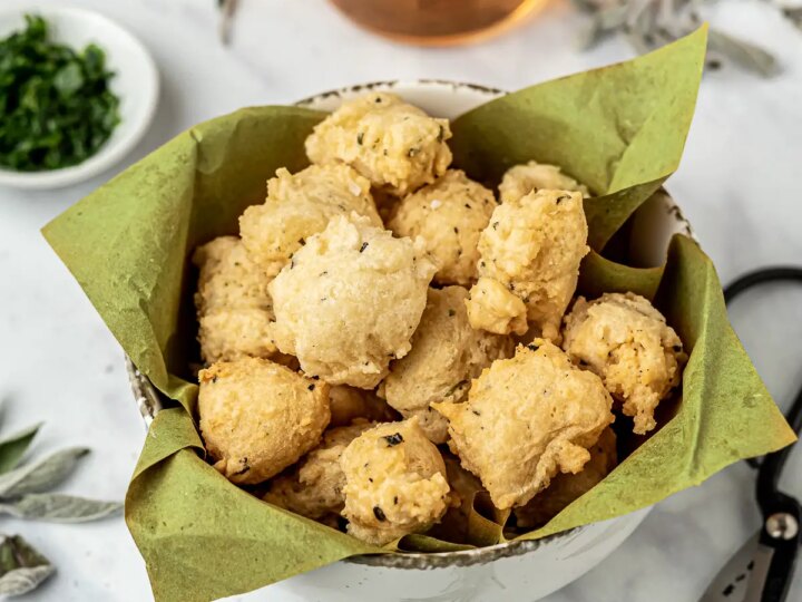 Image for Soft Savory Herb Fritters | Gluten free * Yeast free * Vegan
