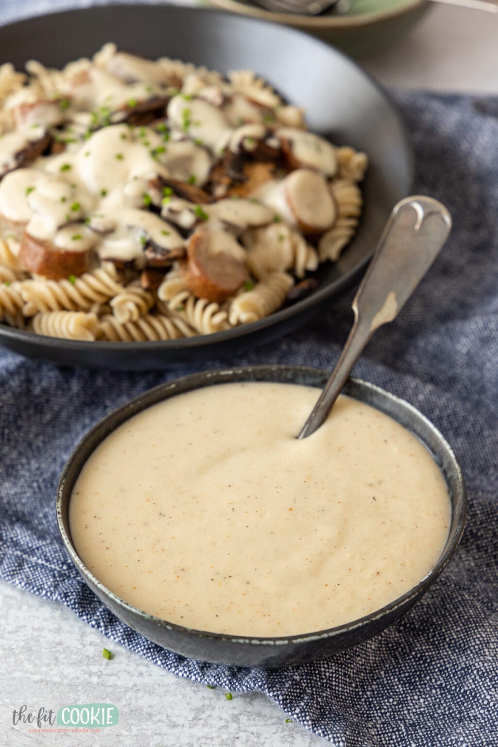 Dairy Free Alfredo Sauce (No Cashews) • The Fit Cookie