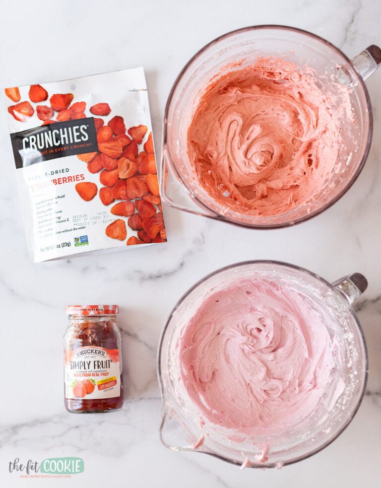 Dairy Free Strawberry Frosting (2 Ways) • The Fit Cookie