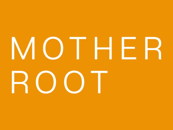 Mother root logo on an orange background.