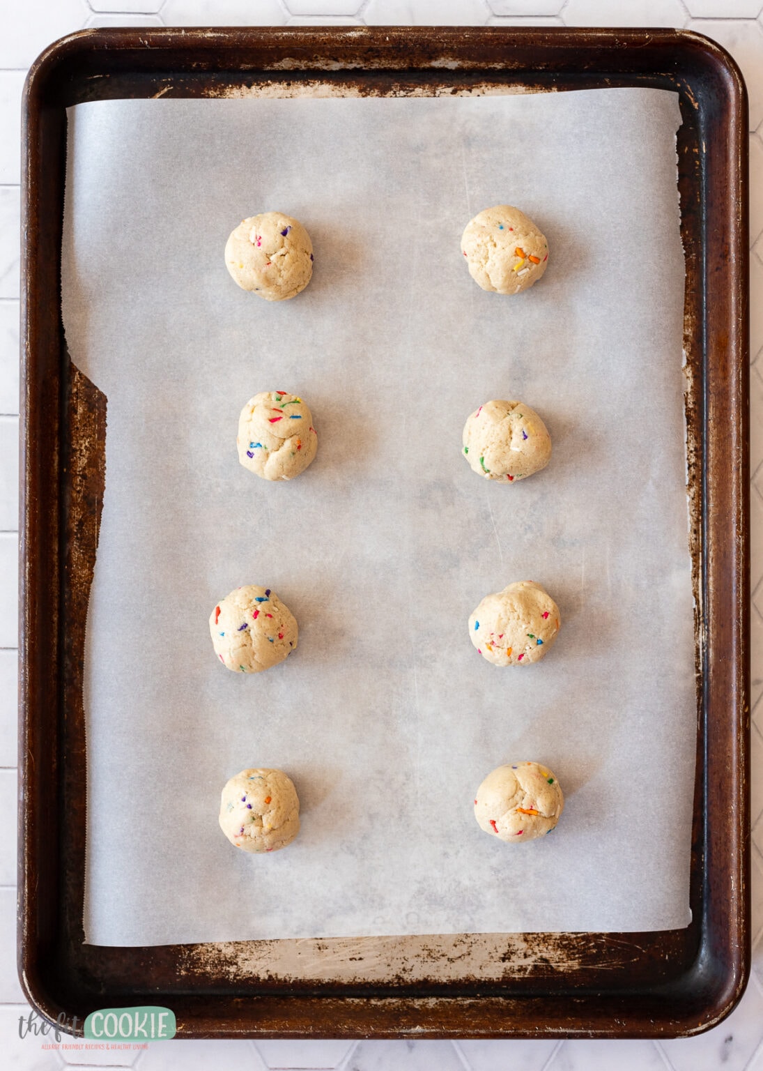 Gluten Free Funfetti Cookies (Dairy Free) • The Fit Cookie