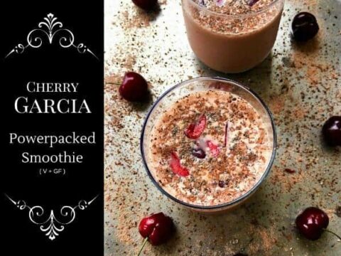 Cherry garcia power packed smoothie.