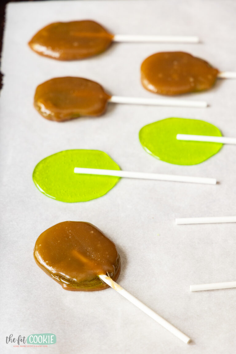 Easy Dairy Free Caramel Apple Suckers • The Fit Cookie