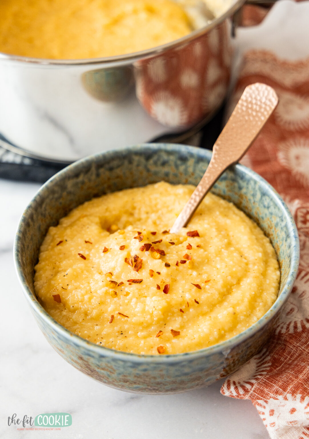 Easy Dairy Free Cheese Grits Recipe • The Fit Cookie