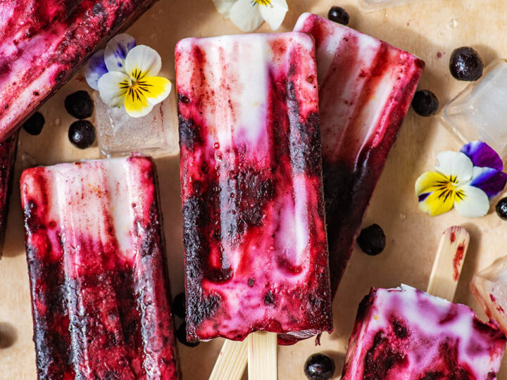 Image for Creamy Lemon Blueberry Popsicles 