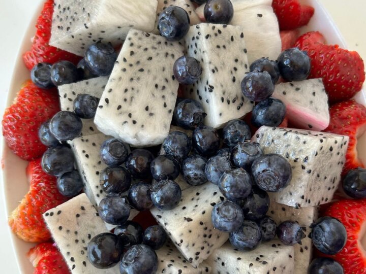 Image for Dragon Fruit Salad with Watermelon, Strawberries, and Blueberries